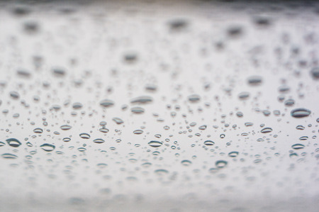 raindrops on the window glass, close upの写真素材