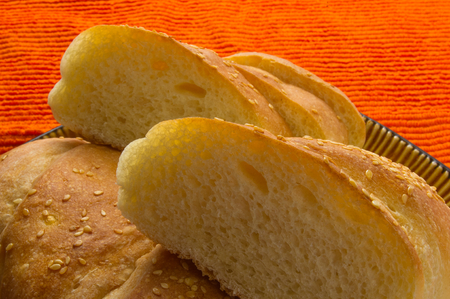 sliced whole wheat breads on a brown plate