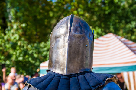 Knight's armour for historical reconstructions of medieval battlesの写真素材