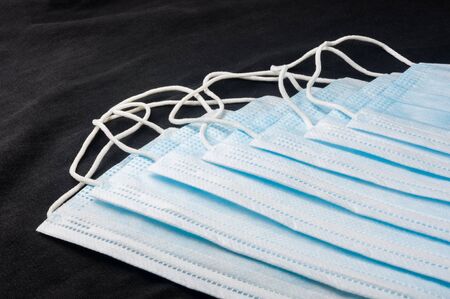 Background for news about the novel coronavirus COVID-19 - protective medical masks. Chinese coronavirus outbreak, Middle East respiratory syndrome coronavirus.の写真素材