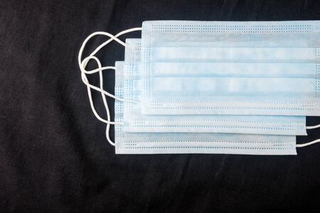 Background for news about the novel coronavirus COVID-19 - protective medical masks. Chinese coronavirus outbreak, Middle East respiratory syndrome coronavirus.の写真素材