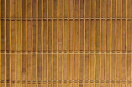 brown bamboo Mat - stand food, close-up, macro, wooden backgroundの写真素材