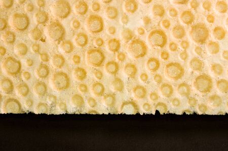 diabetic diet crunches - crispy waffle bread from wheat, texture close-up