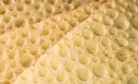 diabetic diet crunches - crispy waffle bread from wheat, texture close-upの写真素材