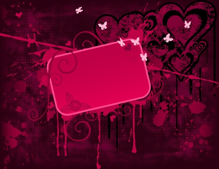 Grounge background and pink Banner. EPS 8 RGB with global colors vector illustration.のイラスト素材