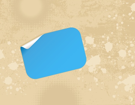 Sticker on a grungy wall.のイラスト素材