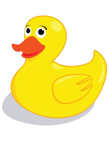 Likeable rubber duck. Vector illustrationのイラスト素材