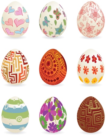 Set of Easter eggs.のイラスト素材