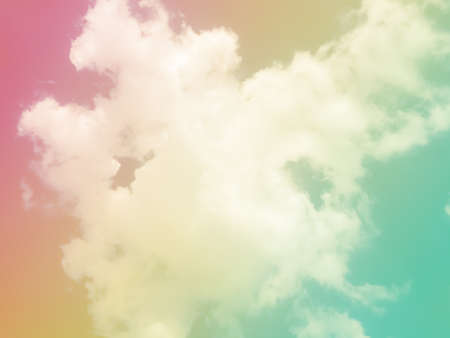 Cloud pink, blue, orange sky pastel abstract gradient blurred. soft focust canopy pink, blue,...