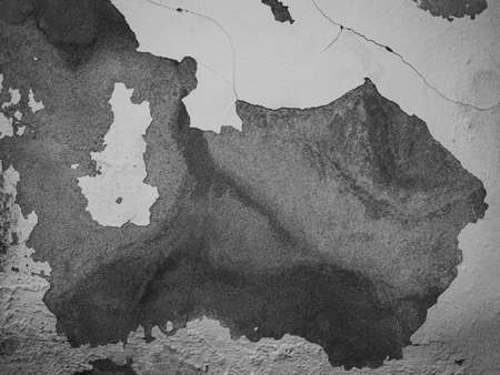 Gray cement background. interior old rough surface texture dark black white floor stone. dirty pattern floor wall and soft light material inside wallpaper backdrop. loft room ground raw house buiding.の写真素材
