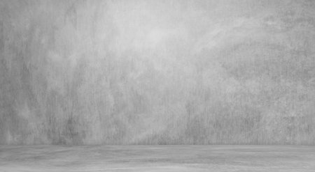 Empty Wall Gray Room,Cement Studio Background,Counter Blank Concrete Floor Material Backdrop,Mock Up Photography Display Structure Bar Indoor,Interiors Stone Free Space for add Products presentation.の写真素材