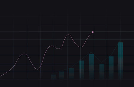 Business Technology Data Digital Money Concept,Growth Graph Chart Investment Management Corportate...