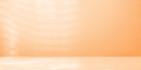 Kitchen Background Pattern,Overlay Abstract Design Counter Bar Food ShelfmTexture Table Template Summer or Autumn Art Vintage Styls with White Light on Wall,Free Space Interior Studio Room Orange.の写真素材