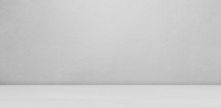 Grey Cement Studio Room Background,Gray White Floor Wall,Kitchen Counter Bar Table Desk Backdrop,Stucco Texture Pattern Concrete Stone Loft Interior Material Rough Space Shelf Montage.の写真素材