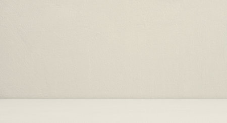 Cement Studio Room Platform Background,Cream Color Paint on Marble Stone Wall Floor Food Kitchen Counter Bar Shelf Desk Table Backdrop,Pattern Space Workplace Template Plant for Autumn Summer Concept.の写真素材