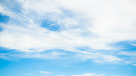 Cloud Blue Sky Background,Bright Day Light Clear Beautiful Summer Cloudy,Air Climate Scenic Cloudscape Heaven Sunlight Atmosphere Sunny,Beauty Nature for Wallpaper.の写真素材
