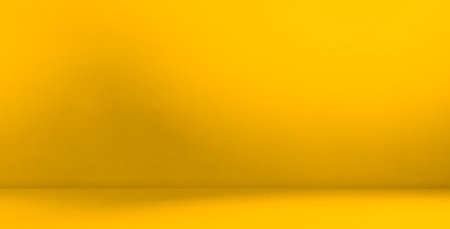Yellow Stodio Room Product Cosmetic Summer Background,Overlay Shadow from Window House on Wall Floor Scenc Mockup Backdrop,Pastel Kitchen Counter Bar Table Desk Workplace Minimal Template Tropical.の写真素材