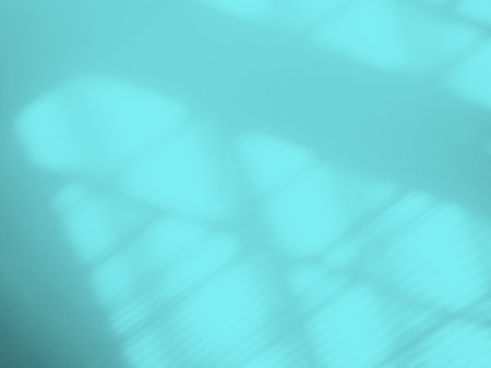 Shadow from Window House on Wall Floor Cement Construction,Overlay Nature on Concrete Mable Blue BackgroundBuiding Architecture,Backdrop silhouette Line on Interior Room for Business Concept.の写真素材