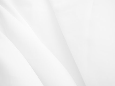 Fabric Texture White Cotton Background,Pattern Cloth Backdrop Space Soft,Sheet Clean Satin Linen Textile Material,Mockup Product Costmetic Template Banner,Gray Wave Smooth Drapery.の写真素材