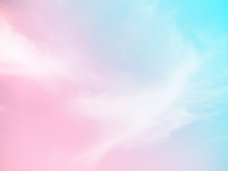 Sky Pastel Cloud Background,Color Rainbow Pink Blue Colorful Abstract Gradation,Texture Horizon...