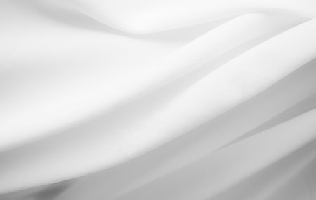 White Fabric Cloth Background,Abstract Texture Polyester Fold Pattern Fashion Canvas Linen Material Textile Tablecloth Cotton Backdrop,Satin Silk Grey Soft Ripple.の写真素材