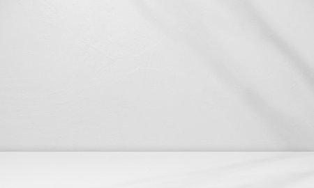 Light Shadow Background,Abstract White Gray Wall blur Cement Concrete Marble Loft Table Product,Overlay from Window House,Minimal Modern Photography Studio Room,Podium Elegant Stage 3d Kitchen Bar.の写真素材