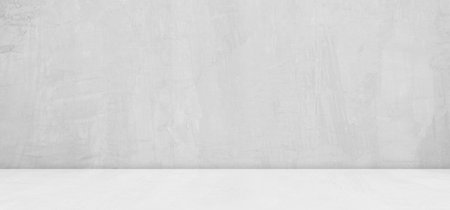 Cement Studio Room Background, Clean Grey Loft Empty Table Product, Wall Floor Texture Pattern Minimal Platform Photography, White Gray Stone Concrete Backdrop, Kitchen Space Empty Display Abstract.の写真素材