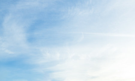 Blue Sky Cloud Background, Cloudy Summer Clear Light White Beauty Texture Spring Day Horizon, Nature Winter Bright Sunny, Environment Co2 Concept.の写真素材