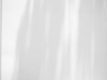 Shadow Background Light White Wall, Abstract Overlay Plant Backdrop, Sunlight on blur Cement Marble Concrete Minimal Mockup, Grey Room Template Product Photography from Window, Sun Day Gradient 3d.の写真素材