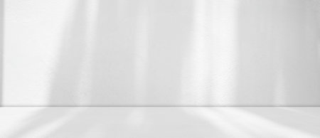 Grey Shadow Studio Room Background, White Gray Table Product, Abstract Overlay Light on Wall Floor blur Cement Marble Kitchen Loft Podium Minimal elegant Stage Scene Template Platform 3d Bar Backdrop.の写真素材