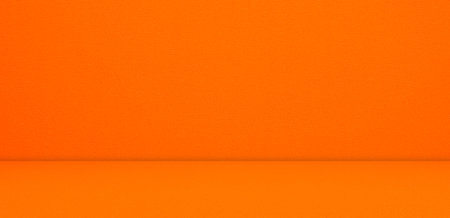 Orange Studio Background Room Color Wall Backdrop Gradient Empty Floor Minimalist Corner Yellow Kitchen Floor Wall Wallpaper Abstract Texture Banner Design 3d Bg Scene Solid Podium Mockup Platform.の写真素材