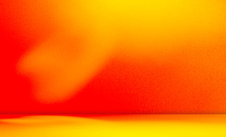 Orange Background Studio Light Red Color Solid Yellow Empty Plain Room Gradient Stage Minimal Neon Picture Photography Floor Wall Pastel 3d Display Stage Stand Platform Abstract Scene Loft Beauty.の写真素材