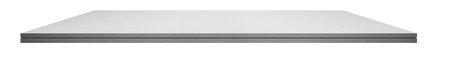 Grey Shelf Shelves White Bookshelf Wall 3d Isolated Display Background Mockup Store Floor Supermarket Shop Stand Product Empty Retail Blank Market Podium Pedestal Cement Abstract Table Counter Room.の写真素材