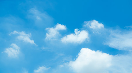 Sky Cloud Blue Background Cloudy Summer Clear Beauty Light White Texture Spring Horizon Day Air Clean Sun Landscape Beautiful Sunny Bright Skyline View Fresh Morning Fluffy Co2 Environment Cloudscape.の写真素材