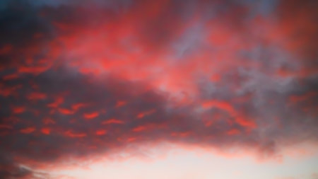 Sunset Sky Orange Sunrise Cloud Evening Beautiful Gold Orange Color Landscape Light Dawn Sunny...