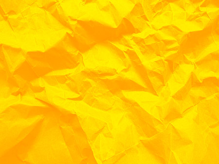 Paper Wrinkle Texture Crumple Yellow Background Rough Burnt Page Cardboard Torn sheet Card Old Design Summer Tropic Template Autumn Mockcup Letter Scene Poster Crease Scrapbook Document.の写真素材