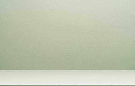 Background Product Green Wall Studio Backdrop Floor Beige Light Shadow Floor Podium Photography Empty Table room material Concrete cement Bg 3d Platform Gray for Presentation Place Kitchen Mockup.の写真素材
