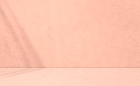 Background Beige Wall Studio Autumn Kitchen Table Backdrop Orange Shadow Leaf Gradient Room Light Podium Pattern 3d Mockup Cosmetic Product Surface Abstract Texture Scene Minimal Summer Platform Loft.の写真素材