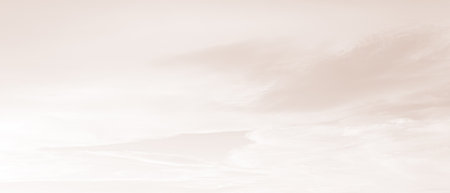 Sky Beige Cloud Heaven Background White Fluffy Spring Smoke Brown Cream Color Autumn Fall Landscape Texture Mood Light Warm Fog Sunset Mockup Product Beauty Cosmetic, Pastel Gradient Two Tone Scene.の写真素材