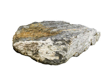 Stone Rock Mountain cliff Isolated on White Background, Large Boulder Granite Pile Nature Landscape, Texture Big rocky, Texture Platform Shelf Ledge Stage Mockup Display Product, Mineral Ancient.の写真素材