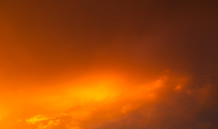 Gradient Overlay Orange Sunset Sunrise blur Effect Pastel Background Sky Evening Beautiful Landscape Light Golden Color Dawn Hour Sunny Twilight Summer Autumn Spring Season Cloud Clear Sun Horizon Dayの写真素材