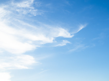 Sky Blue Cloud Background Cloudy Summer Clear Beauty Light White Day Texture Horizon Spring Air Sunny Clean Beautiful Bright Nature Skyline View Scene Sun Fresh Morning Sunshine Landscape Environment.の写真素材