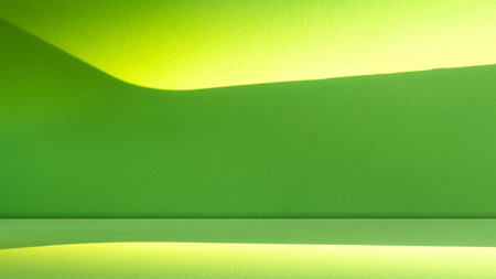 Green Background Shadow Luxury Award Elagant Texture Gradient Paper Wall Floor Fabric Pattern Grunge Studio Product Backdrop Podium Empty Bg Kitchen Table Two Tone Pastel Platform Presentation Place.の写真素材