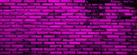 Brick Purple Wall Background Night Street Dark Plain Backdrop Concrete Pattern Floor grunge Lihgt Neon Black Texture Block Stone Building Club Backdrop Empty Room Abstract Pink Stone Magical Design.の写真素材