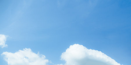 Blue Sky Background Heaven Summer Nature Light White Cloud Beauty Bright Color Day Environment Sunlight Beautiful Weater Air Scene Zero Carbon Cloudscape Outdoor Cloudy Hight View.の写真素材