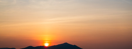 Sunset Sky Orange Cloud Sunrise Background Evening Golden Hour Blue Dawn Twilight Summer blur Nature Night Horizon Sun Clear Beautiful Clean Cloudy Light Dramatic Bright Calm Yellow Soft Warm Abstractの写真素材