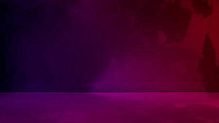 Purple Background Studio Product Pink Flower Gradient Abstract Spring Light Summer Shadow Overlay Leaves Wall Floor Table Cosmetic Room Stage Beauty Backdrop Podium Emapty Display Presentation Scene.の写真素材