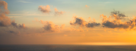 Sunset Sky Orange Cloud Sunrise Background Evening Golden Hour Blue Dawn Twilight Summer blur Nature Night Horizon Sun Clear Beautiful Clean Cloudy Light Dramatic Bright Calm Yellow Soft Warm Abstractの写真素材