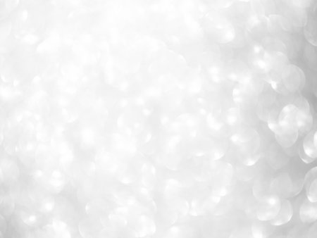 Bokeh Background Light Glow White Blur Party Celebrate Texture Abstract Effect festive Blurry Holiday Effect Glitter Silver Grey Dreamy Soft Pattern Luxury Mockup Season Winter Summer Backdrop Magic.の写真素材