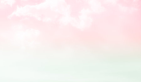 Sky Pink Pastel Cloud Sunset Green Blue Fantasy Bright Light Gradient Orange Cute Green Dream Texture Cloudy Morning Dramatic Summer Sun Winter Mockup Scene Nature Romantic.の写真素材